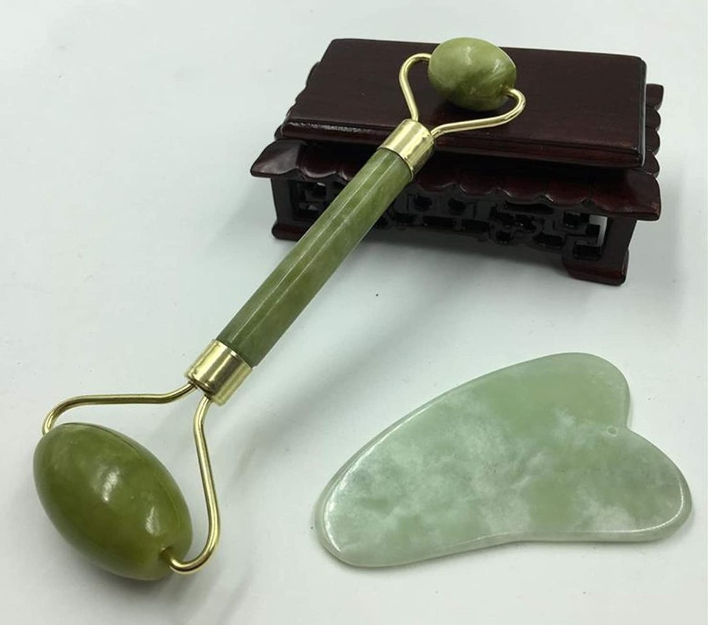 Jade Roller 2 Marble Face Massager Beauty Products - Image 2