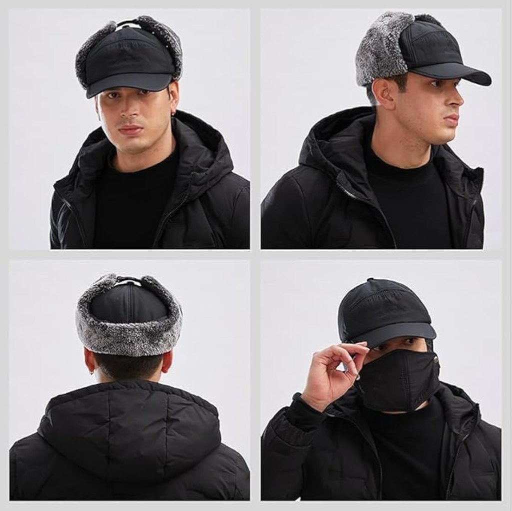 Winter Woolen Cap with Face Mask Personal Care - Image 2