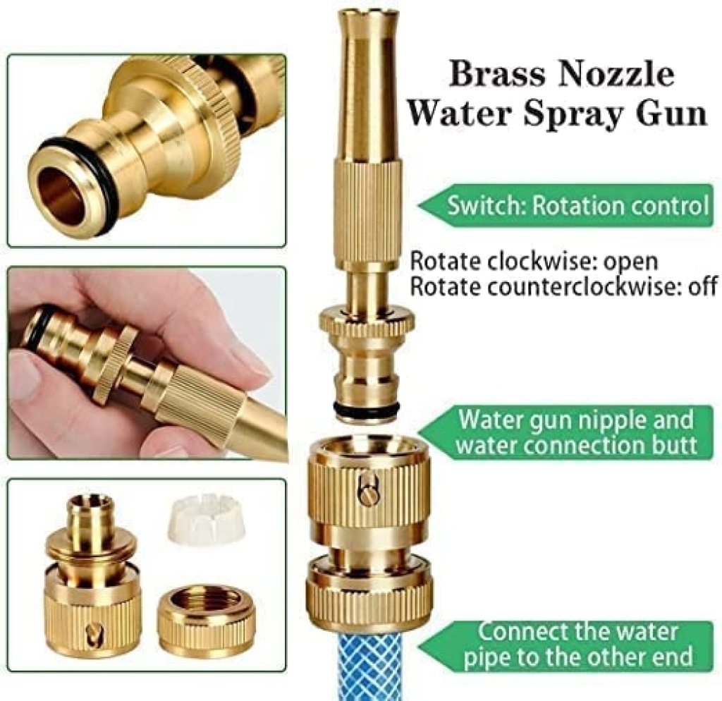 Brass Nozzle Water Spray Gun Outdoor - Image 3